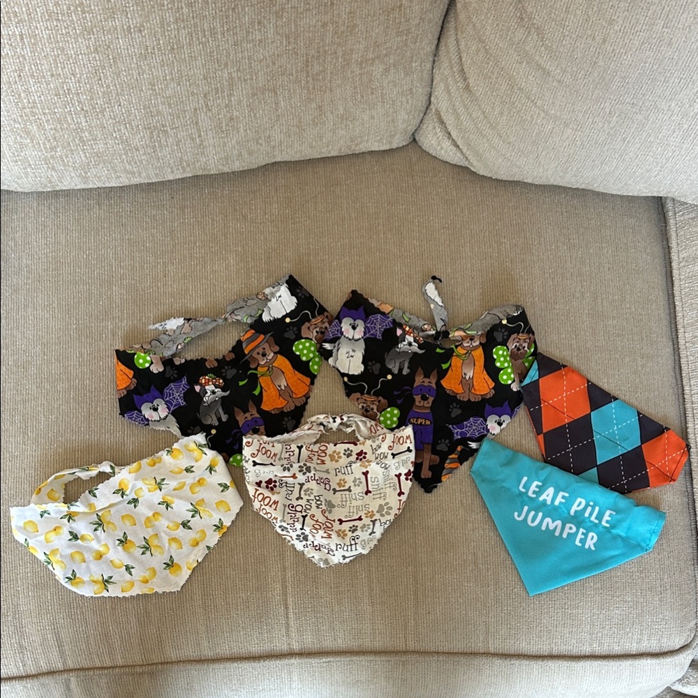Halloween and Festive Dog Bandana Set